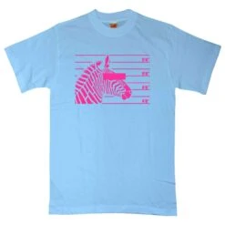 Arrested Zebra T-Shirt -8 Ball Clothing Store Arrested Zebra Unisex T Shirt For Men And Women 8Ball 1710