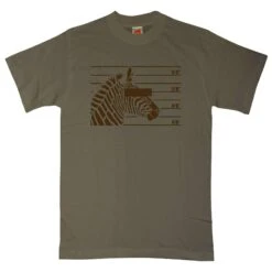 Arrested Zebra T-Shirt -8 Ball Clothing Store Arrested Zebra Unisex T Shirt For Men And Women 8Ball 3456