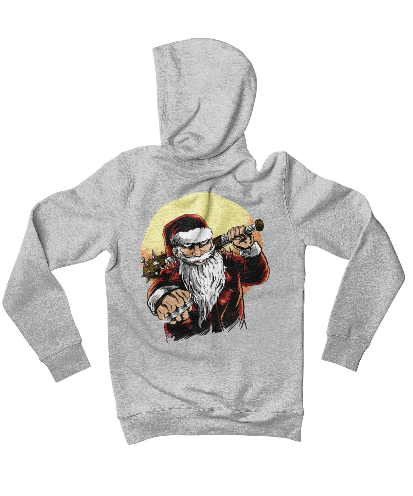 Bad Boy Santa Back Printed Christmas Hoodie 4 Bad Boy Santa Back Printed Christmas Hoodie - Image 4