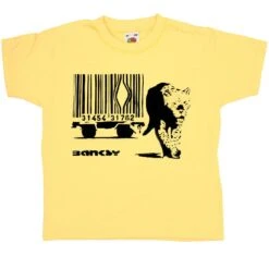 Banksy Barcode Big Cat Kids T-Shirt