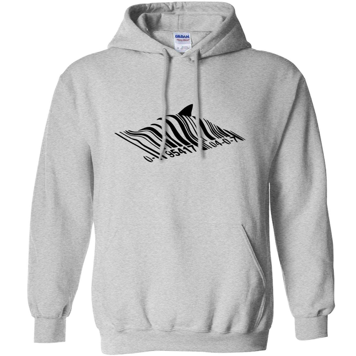 Banksy Barcode Shark Hoodie 4 Banksy Barcode Shark Hoodie - Image 4
