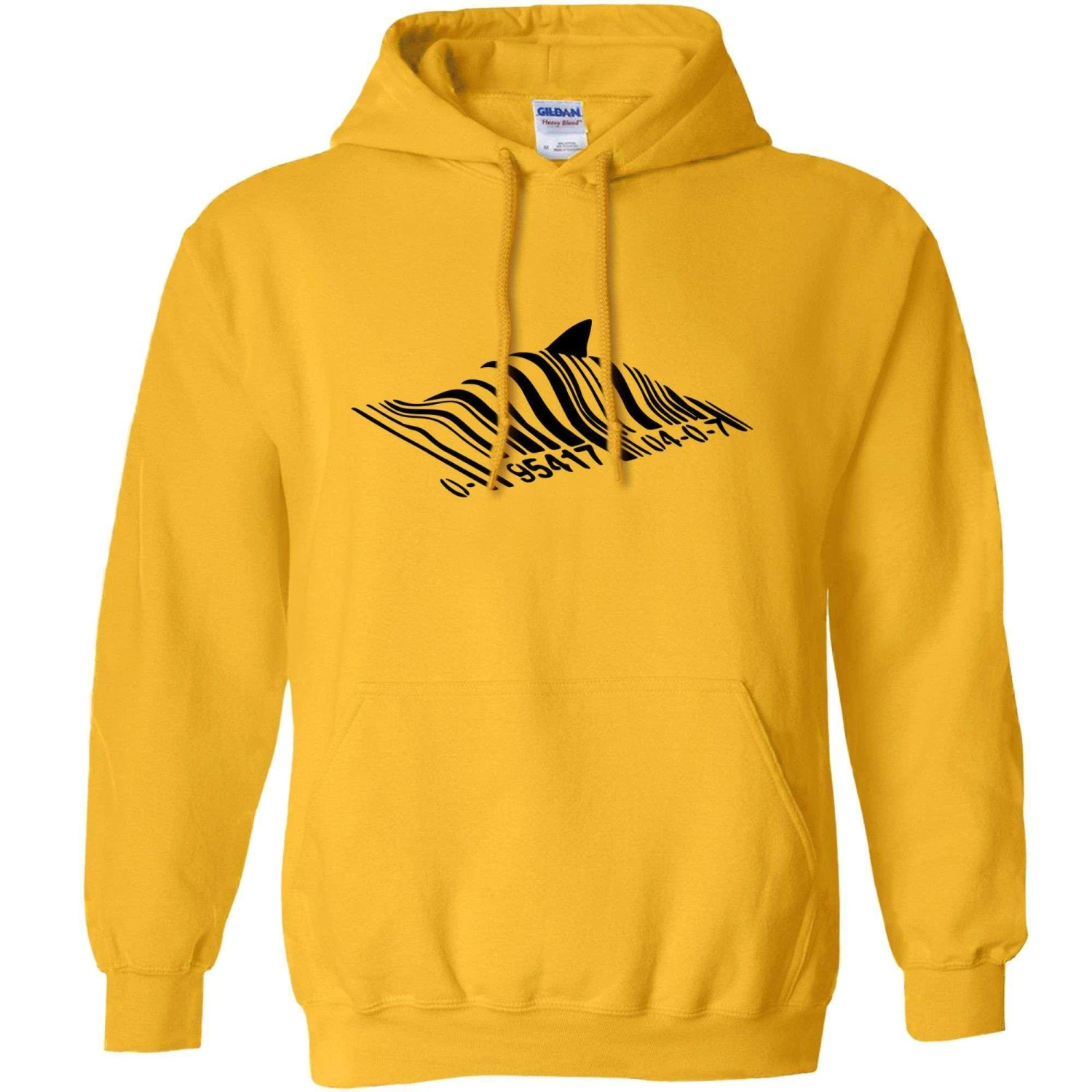Banksy Barcode Shark Hoodie 2 Banksy Barcode Shark Hoodie - Image 2