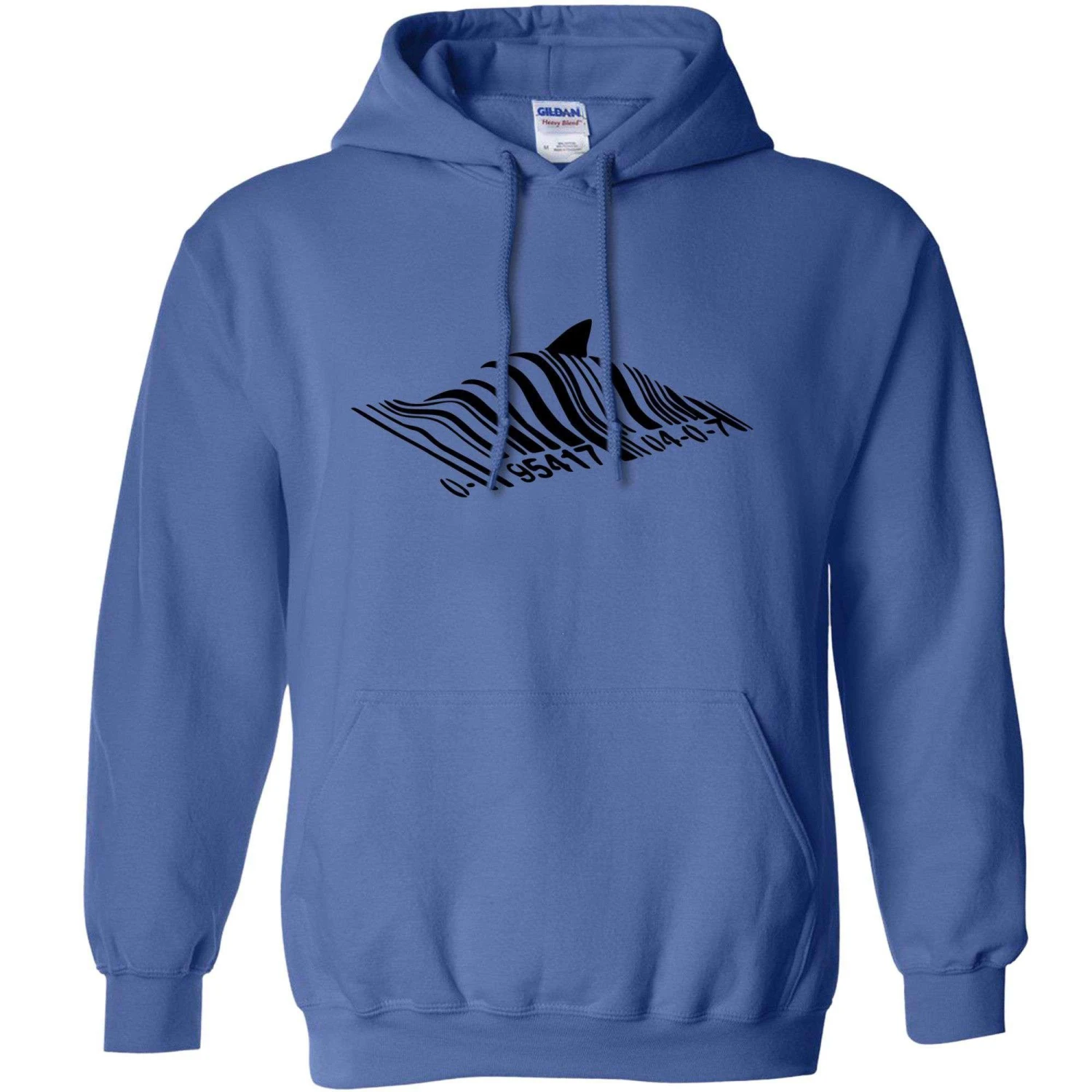 Banksy Barcode Shark Hoodie 3 Banksy Barcode Shark Hoodie - Image 3