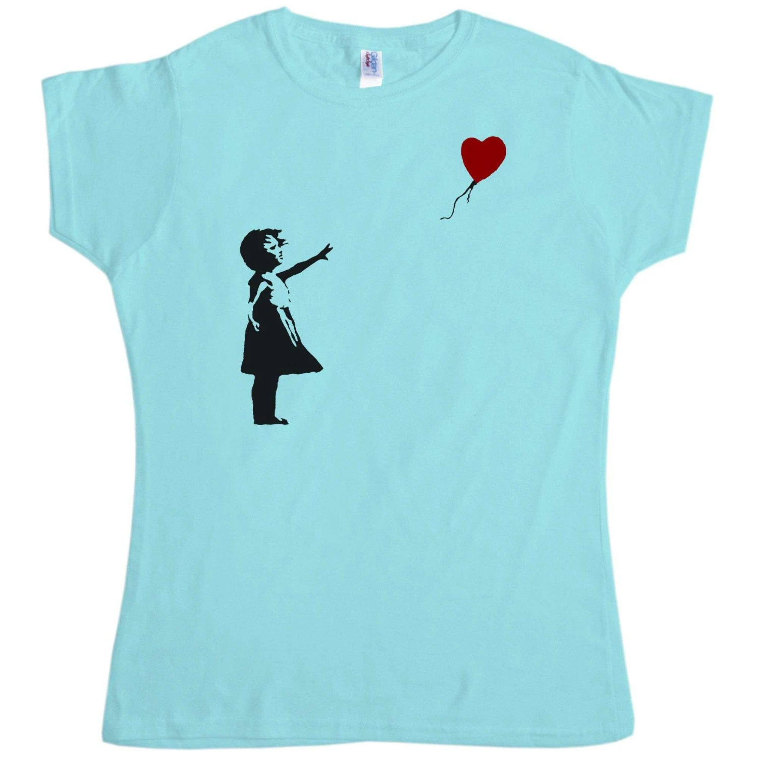 Banksy Girl With Balloon T-Shirt For Women 3 Banksy Girl With Balloon T-Shirt For Women - Image 3