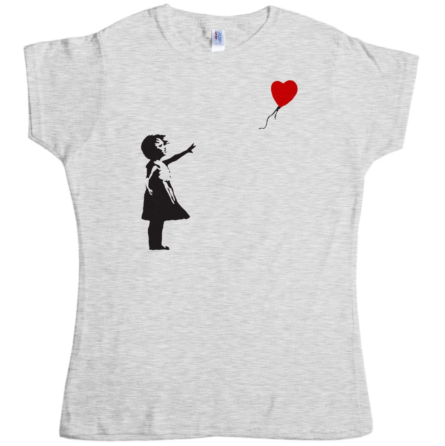 Banksy Girl With Balloon T-Shirt For Women 2 Banksy Girl With Balloon T-Shirt For Women - Image 2