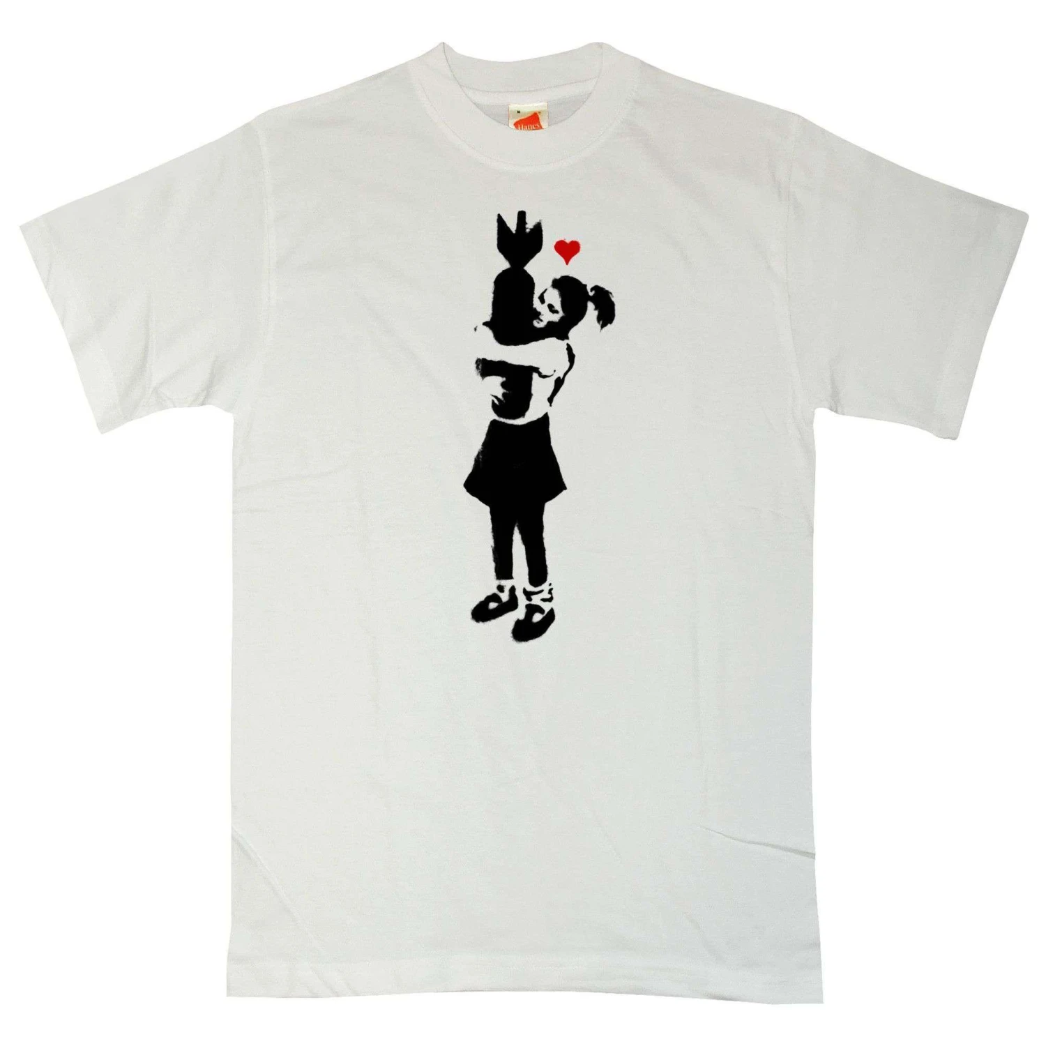 Banksy Girl With Bomb T-Shirt 1 Banksy Girl With Bomb T-Shirt