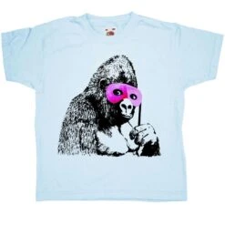 Banksy Gorilla Childrens T-Shirt 7 Banksy Gorilla Childrens T-Shirt -8 Ball Clothing Store Banksy Gorilla Childrens T Shirt 8Ball 597