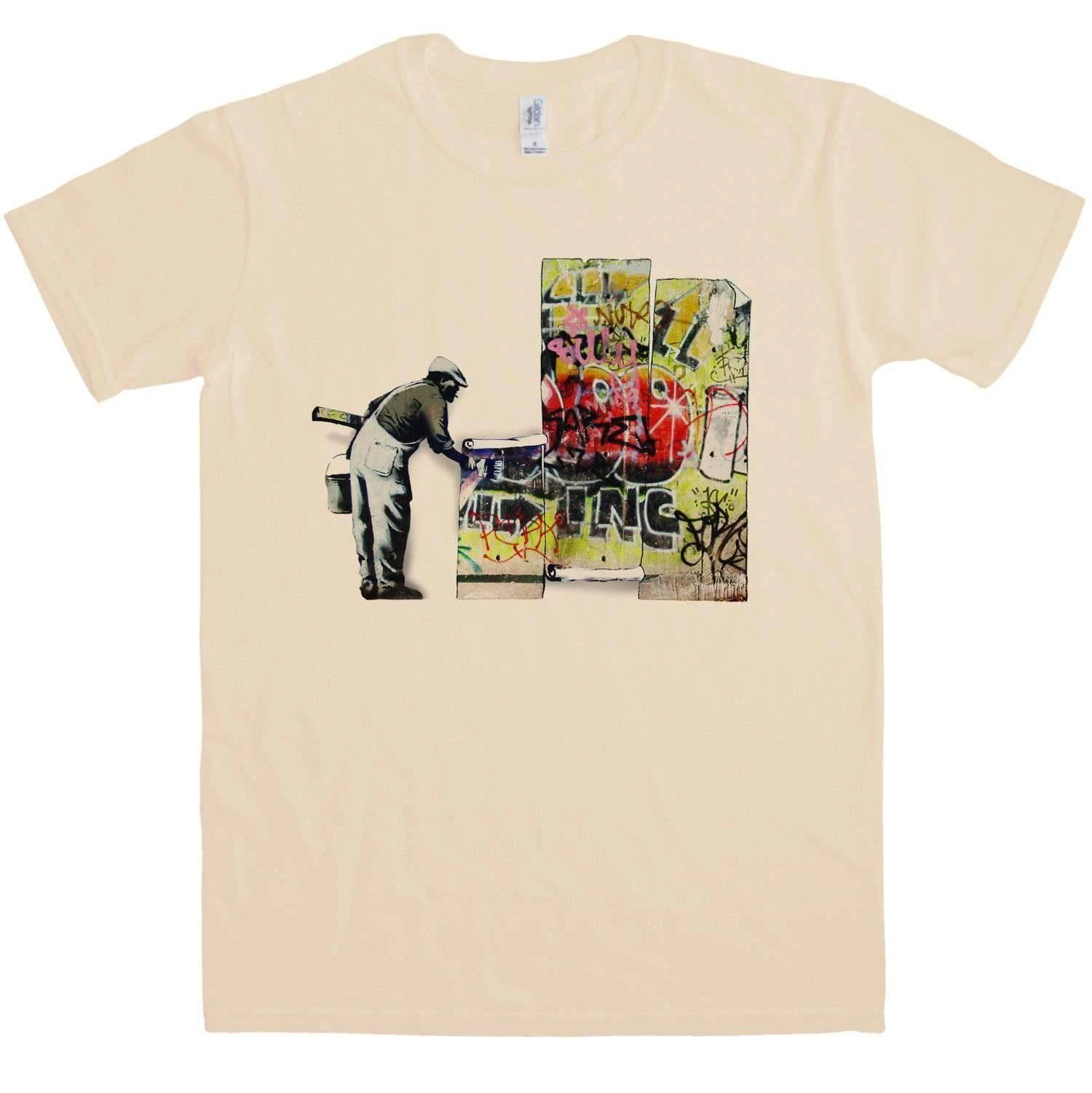 Banksy Grafitti Wallpaper T-Shirt 3 Banksy Grafitti Wallpaper T-Shirt - Image 3