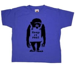 Banksy Keep It Real Childrens T-Shirt -8 Ball Clothing Store Banksy Keep It Real Childrens Graphic T Shirt 8Ball 2563