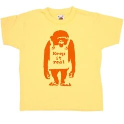 Banksy Keep It Real Childrens T-Shirt -8 Ball Clothing Store Banksy Keep It Real Childrens Graphic T Shirt 8Ball 504