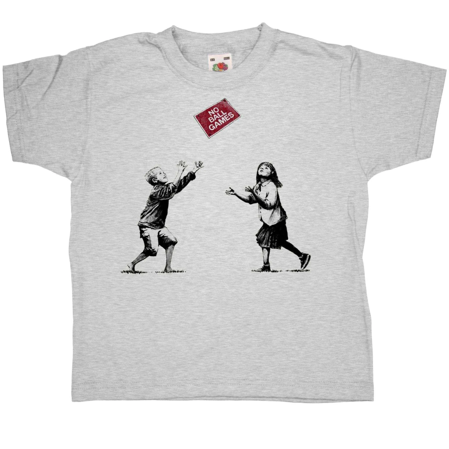 Banksy No Ball Games Kids T-Shirt 1 Banksy No Ball Games Kids T-Shirt