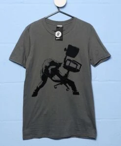 Banksy Office Chair Clash T-Shirt 6 Banksy Office Chair Clash T-Shirt -8 Ball Clothing Store Banksy Office Chair Clash T Shirt For Men 8Ball 3575