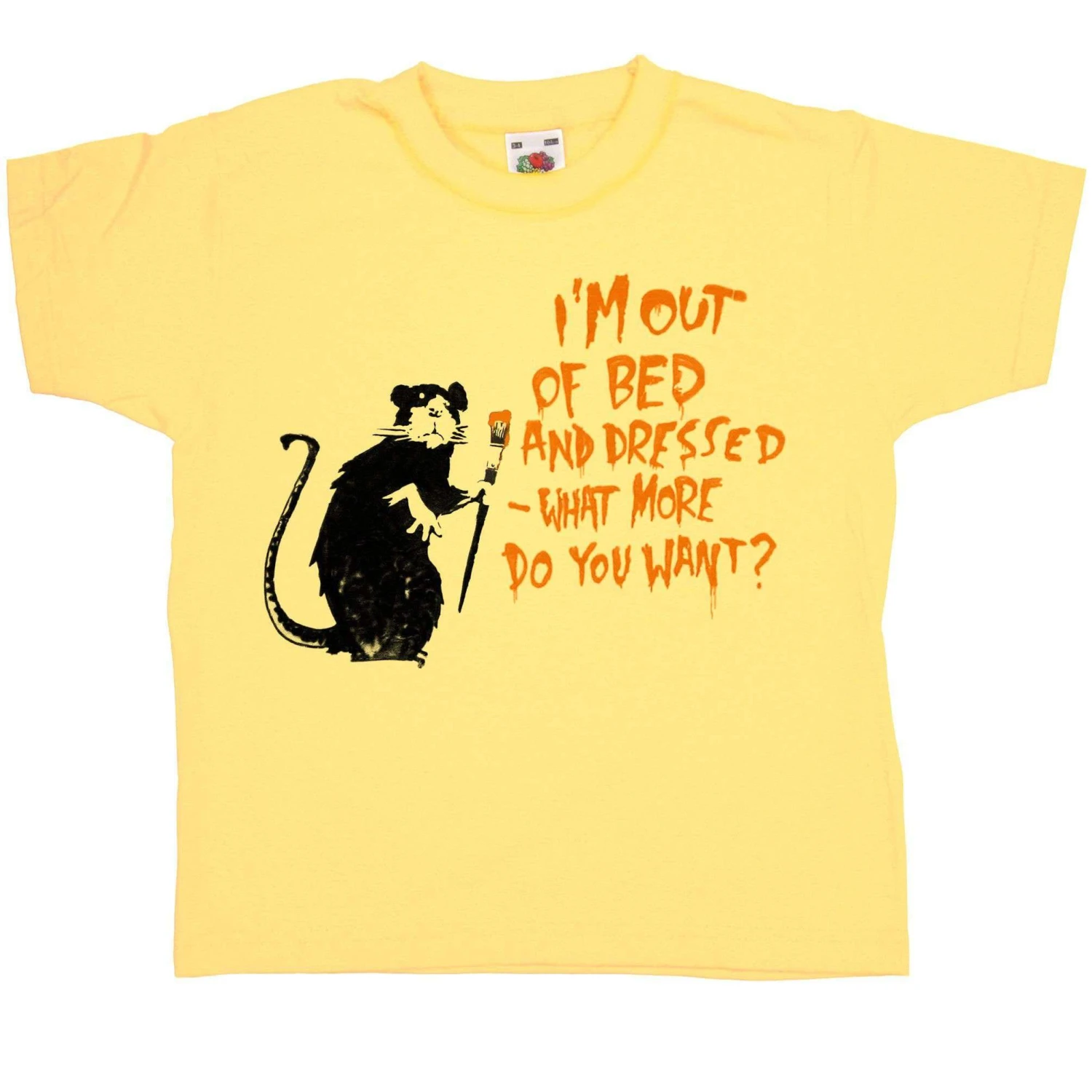 Banksy Out Of Bed Rat Kids T-Shirt 2 Banksy Out Of Bed Rat Kids T-Shirt - Image 2