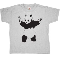 Banksy Panda Childrens T-Shirt -8 Ball Clothing Store Banksy Panda Childrens T Shirt 8Ball 1222