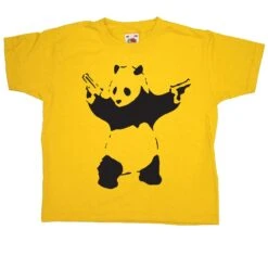 Banksy Panda Childrens T-Shirt -8 Ball Clothing Store Banksy Panda Childrens T Shirt 8Ball 5479