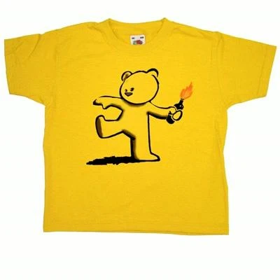 Banksy Teddy Childrens T-Shirt 4 Banksy Teddy Childrens T-Shirt - Image 4