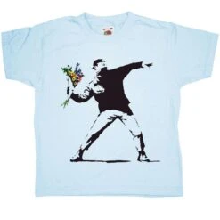 Banksy Throwing Flowers Childrens T-Shirt 6 Banksy Throwing Flowers Childrens T-Shirt -8 Ball Clothing Store Banksy Throwing Flowers Childrens T Shirt 8Ball 6015