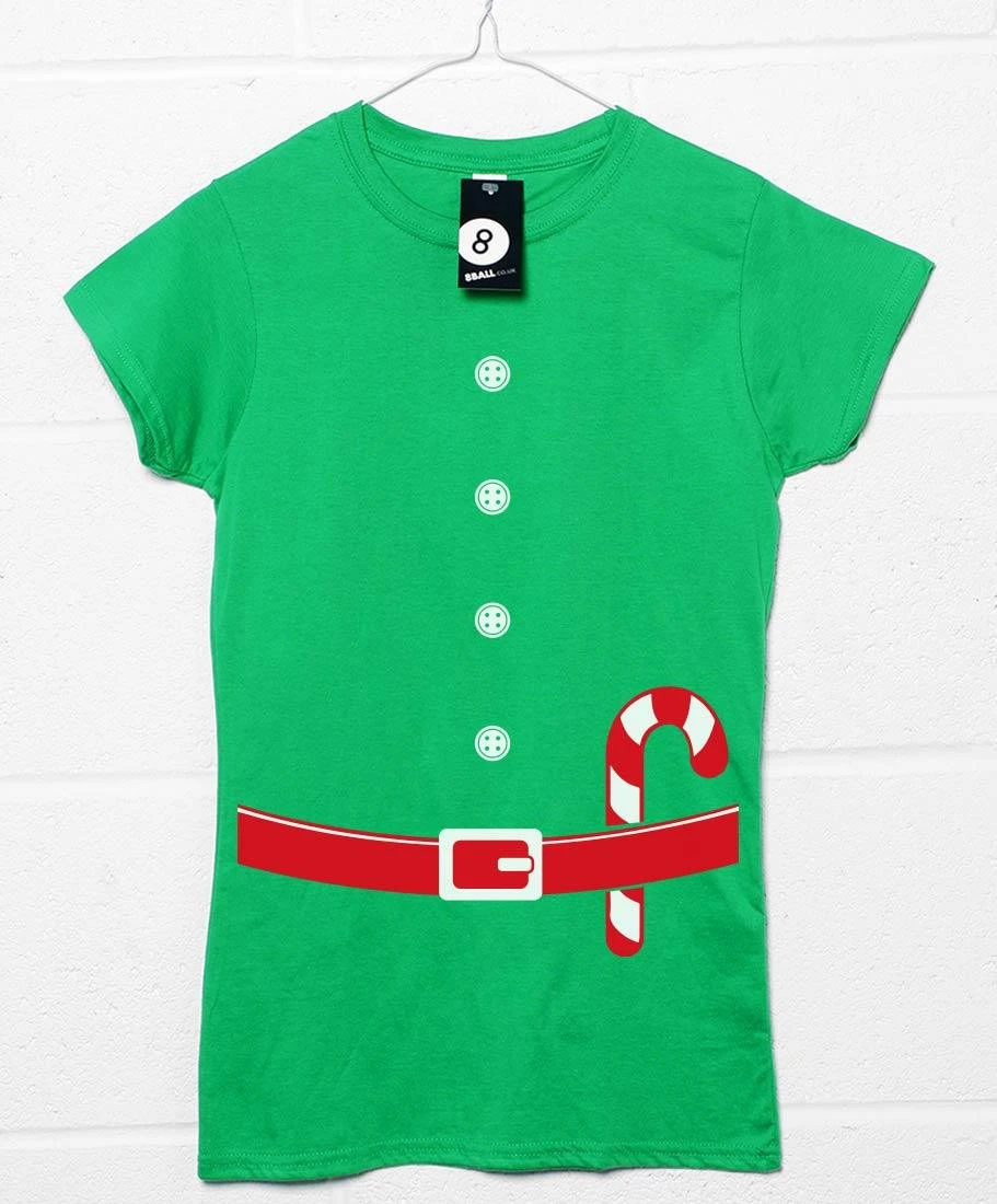 Christmas Elf Fitted Womens T-Shirt 1 Christmas Elf Fitted Womens T-Shirt