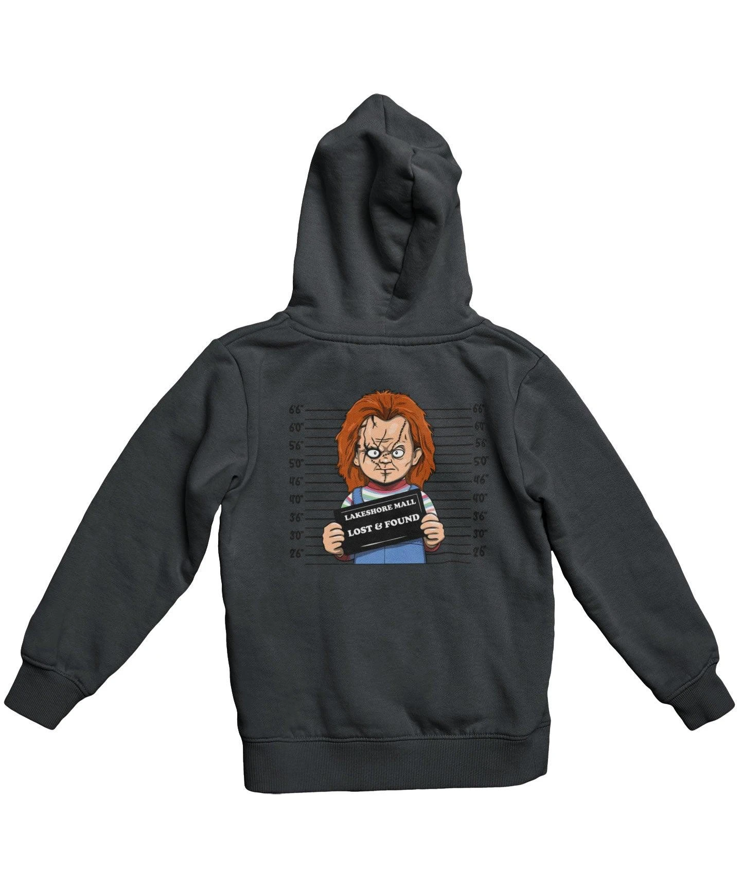 Chucky Mugshot Horror Film Tribute Adult Back Printed Hoodie 3 Chucky Mugshot Horror Film Tribute Adult Back Printed Hoodie - Image 3