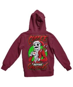 Coffee Before Christmas Back Printed Christmas Hoodie 6 Coffee Before Christmas Back Printed Christmas Hoodie -8 Ball Clothing Store Coffee Before Christmas Back Printed Christmas Hoodie For Men and Women 8Ball 1286