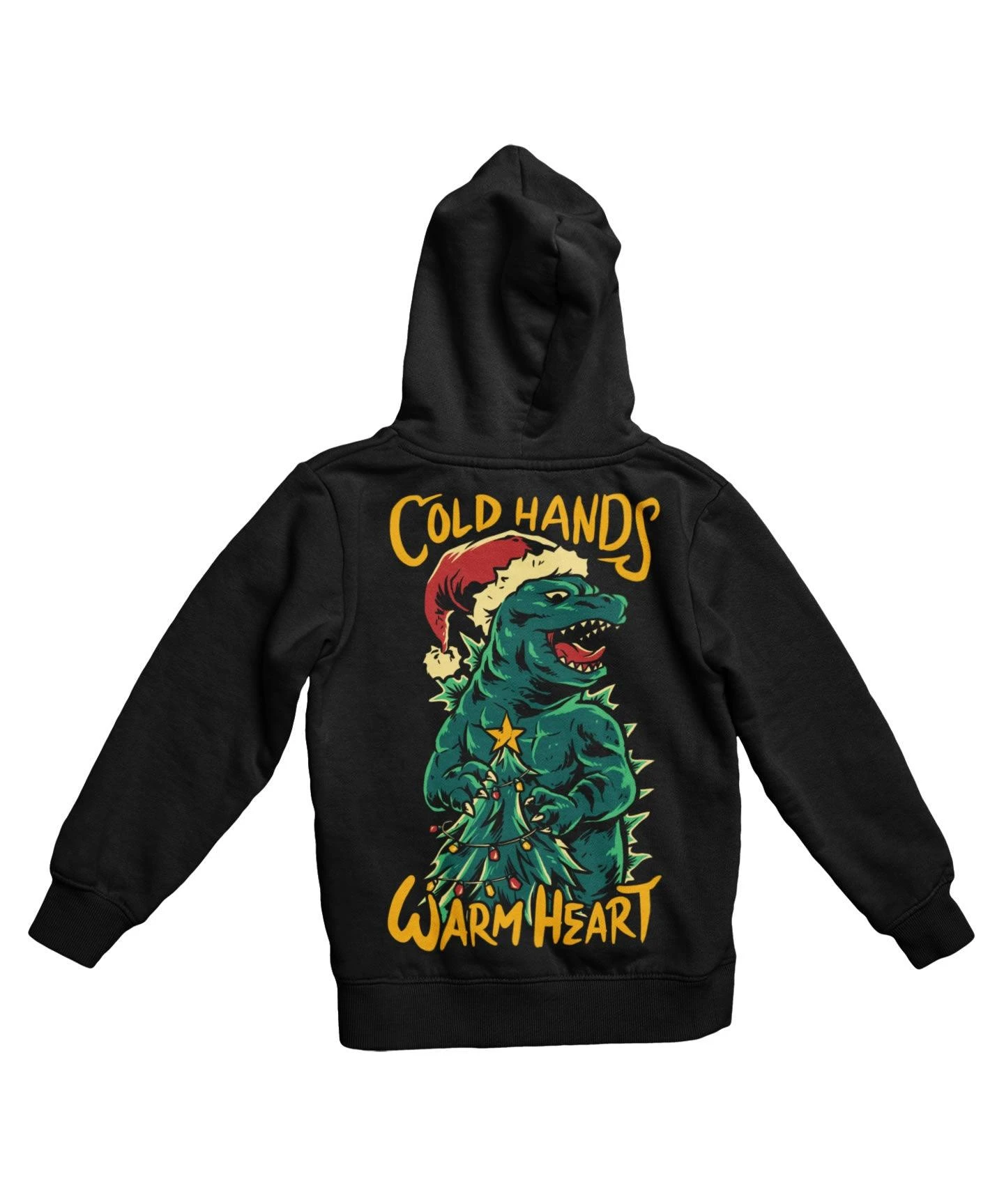 Cold Hands Warm Heart Back Printed Christmas Hoodie 2 Cold Hands Warm Heart Back Printed Christmas Hoodie - Image 2