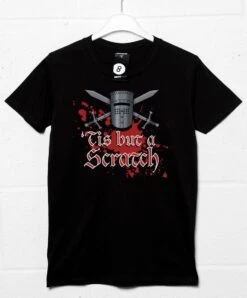 Crossed Swords Black Knight Scratch T-Shirt