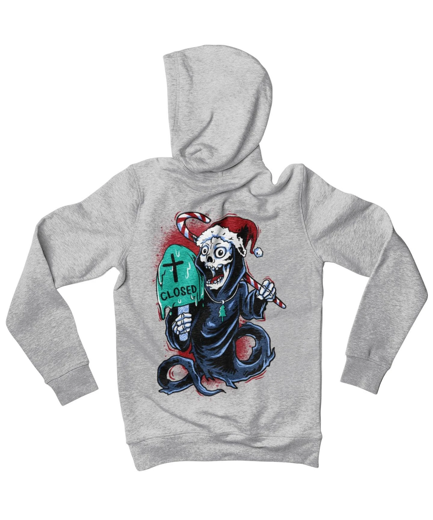 Death Free Day Of Santa Back Printed Christmas Hoodie 1 Death Free Day Of Santa Back Printed Christmas Hoodie