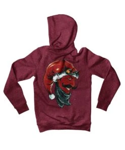 Devil Santa Back Printed Christmas Hoodie -8 Ball Clothing Store Devil Santa Back Printed Christmas Graphic Hoodie 8Ball 3784