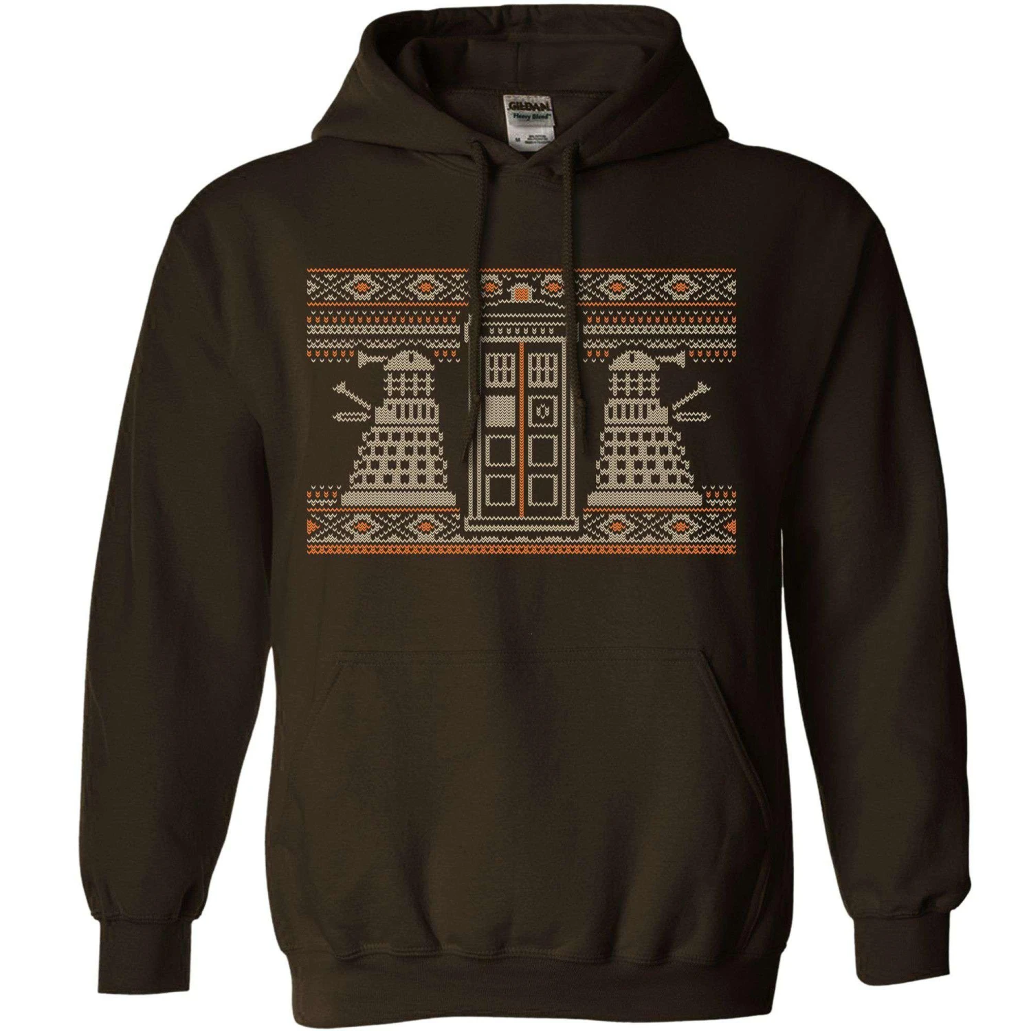 Dr Who Knitted Jumper Style Hoodie 2 Dr Who Knitted Jumper Style Hoodie - Image 2