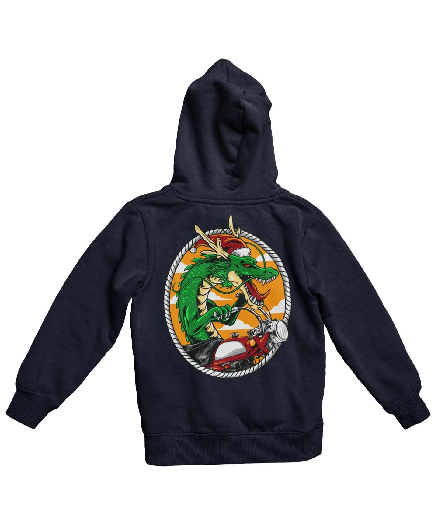 Dragon Rider Santa Back Printed Christmas Hoodie 2 Dragon Rider Santa Back Printed Christmas Hoodie - Image 2