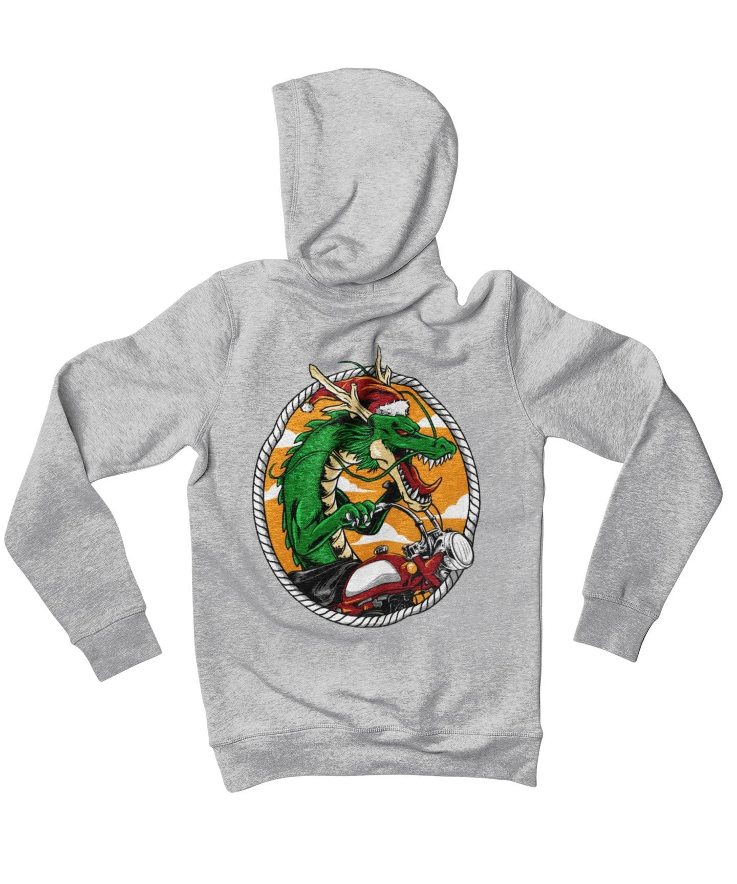 Dragon Rider Santa Back Printed Christmas Hoodie 4 Dragon Rider Santa Back Printed Christmas Hoodie - Image 4