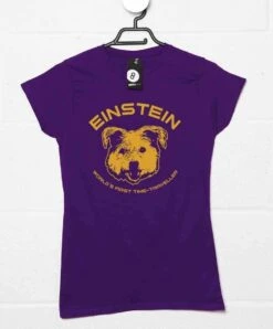 Einstein First Time Traveller Womens Fitted T-Shirt