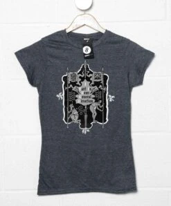Fart Direction Heraldry Fitted Womens T-Shirt