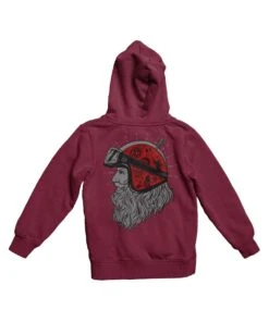 Father Christmas Time To Race Back Printed Christmas Hoodie