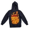 Flame Of Santa Back Printed Christmas Hoodie