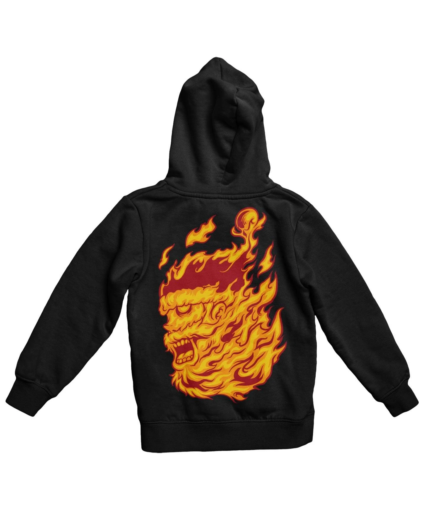Flame Of Santa Back Printed Christmas Hoodie 2 Flame Of Santa Back Printed Christmas Hoodie - Image 2