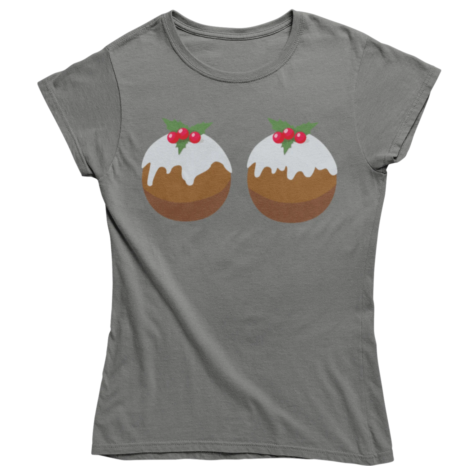 Fun Christmas Puddings T-Shirt For Women 4 Fun Christmas Puddings T-Shirt For Women - Image 4