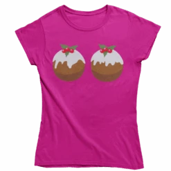 Fun Christmas Puddings T-Shirt For Women 11 Fun Christmas Puddings T-Shirt For Women -8 Ball Clothing Store Fun Christmas Puddings T Shirt for Women 8Ball 9293