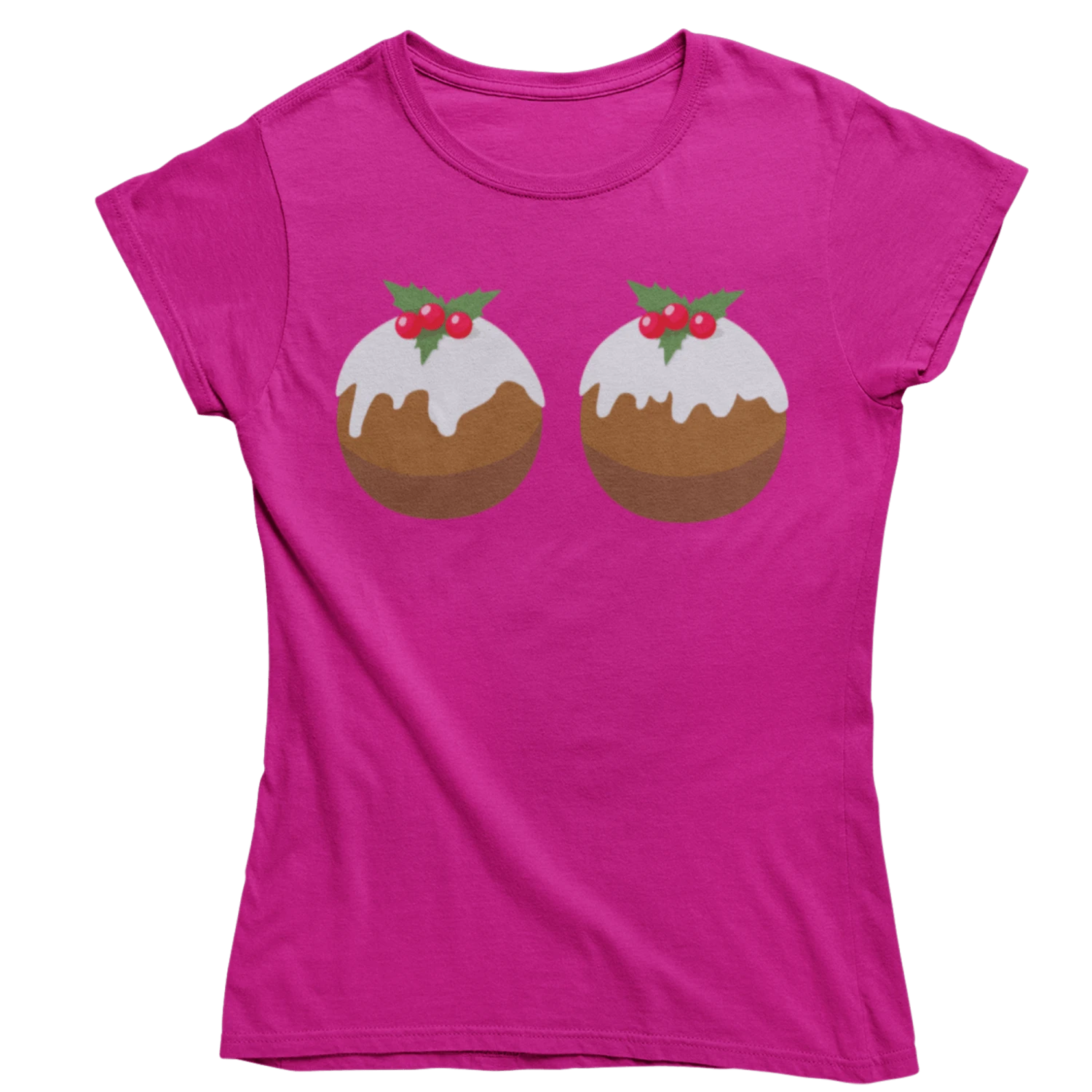 Fun Christmas Puddings T-Shirt For Women 5 Fun Christmas Puddings T-Shirt For Women - Image 5