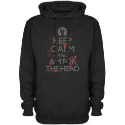 Funny Keep Calm And Aim For The Head Hoodie