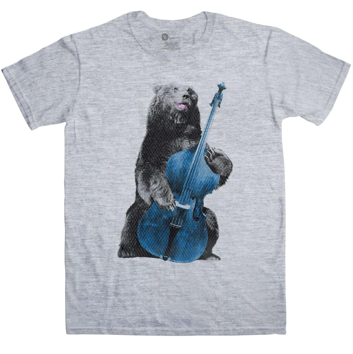 Funny Men's Double Bass Bear T-Shirt 1 Funny Men's Double Bass Bear T-Shirt