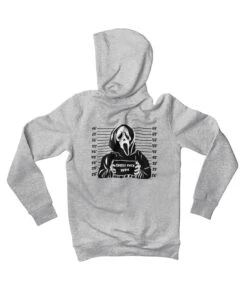 Ghostface Mugshot Horror Film Tribute Adult Back Printed Hoodie -8 Ball Clothing Store Ghostface Mugshot Horror Film Tribute Adult Back Printed Graphic Hoodie 8Ball 4880