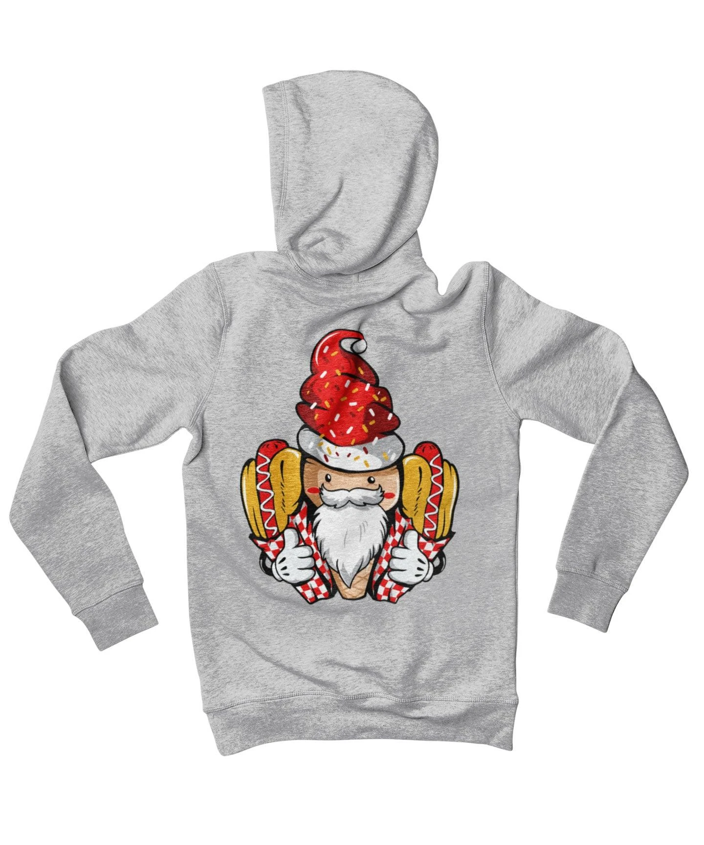 Hot Dog Santa Back Printed Christmas Hoodie 4 Hot Dog Santa Back Printed Christmas Hoodie - Image 4