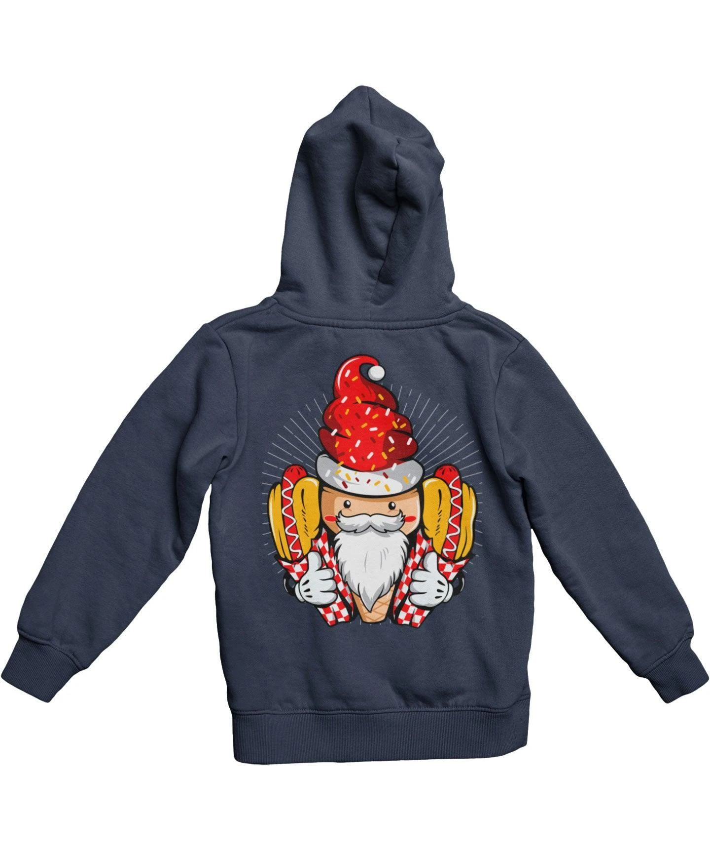 Hot Dog Santa Back Printed Christmas Hoodie 1 Hot Dog Santa Back Printed Christmas Hoodie