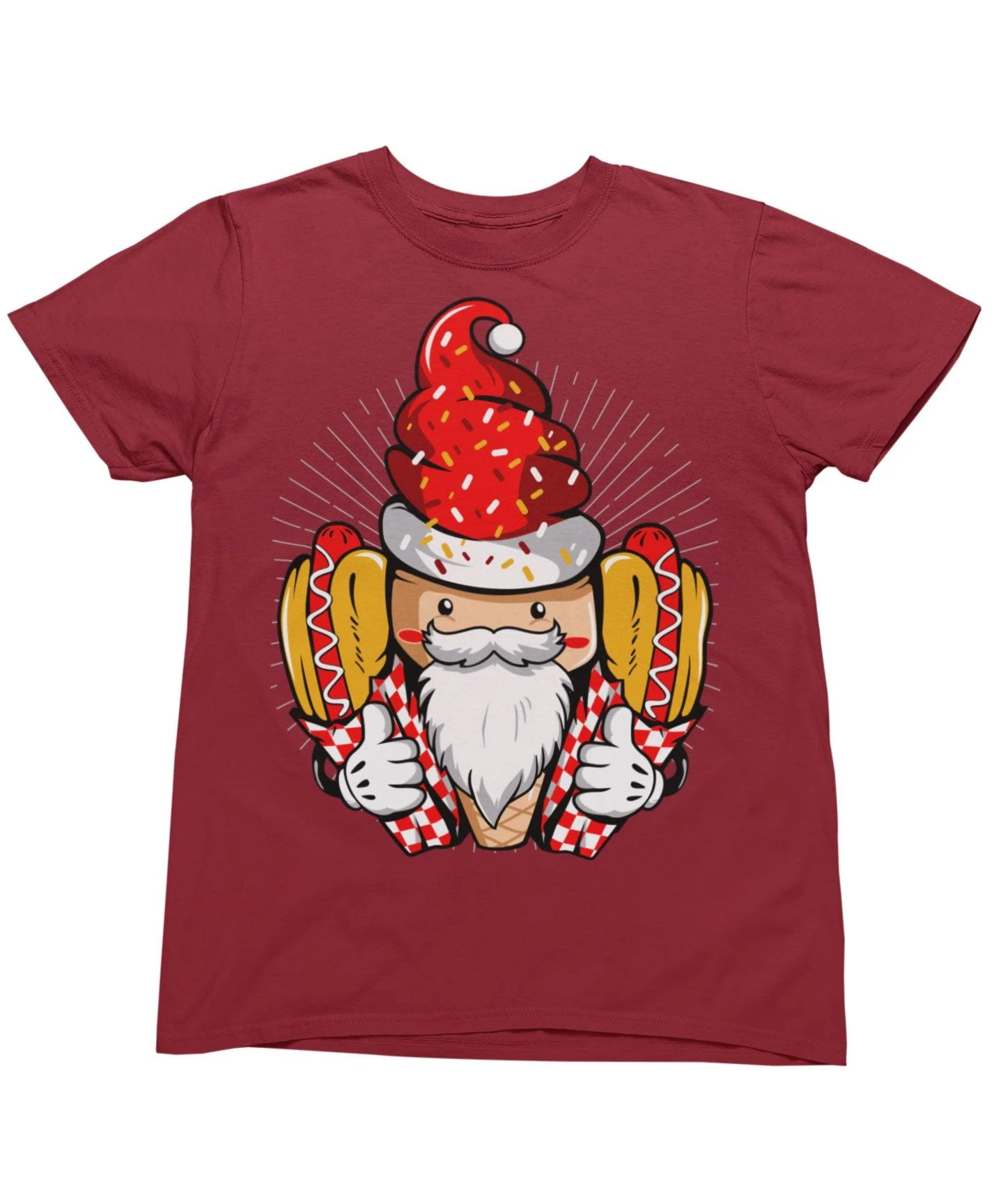 Hotdog Santa Unisex Christmas T-Shirt 4 Hotdog Santa Unisex Christmas T-Shirt - Image 4