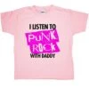 I Listen To Punk Rock With Daddy Childrens T-Shirt