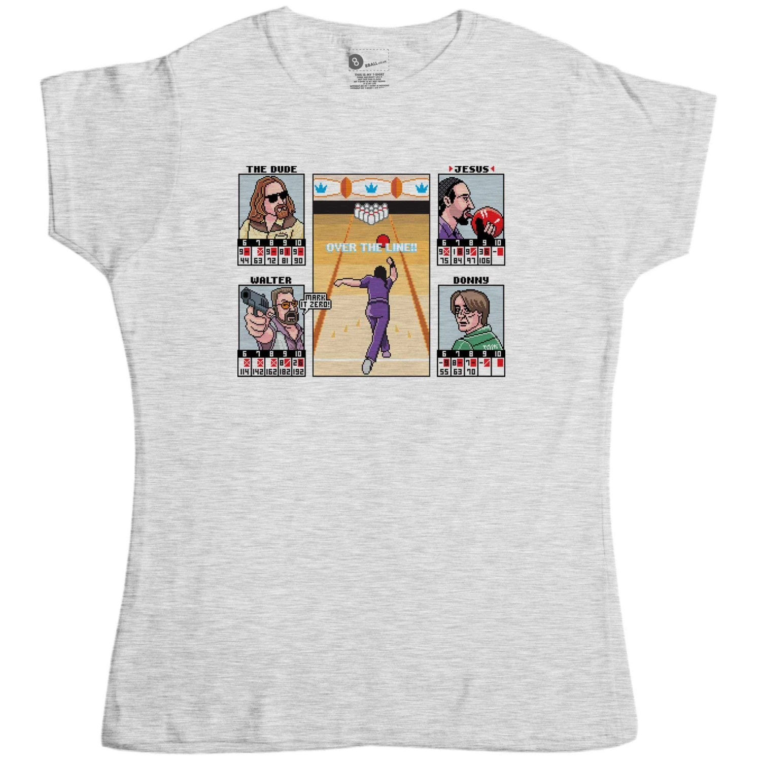 Lebowski Bowling Game Womens Style T-Shirt 1 Lebowski Bowling Game Womens Style T-Shirt