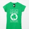Lucky Hugs St Patricks Day Fitted Womens T-Shirt