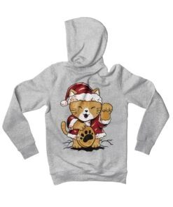 Lucky Meow Santa Back Printed Christmas Hoodie 6 Lucky Meow Santa Back Printed Christmas Hoodie -8 Ball Clothing Store Lucky Meow Santa Back Printed Christmas Graphic Hoodie 8Ball 5116
