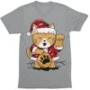 Lucky Meow Santa Unisex Christmas T-Shirt